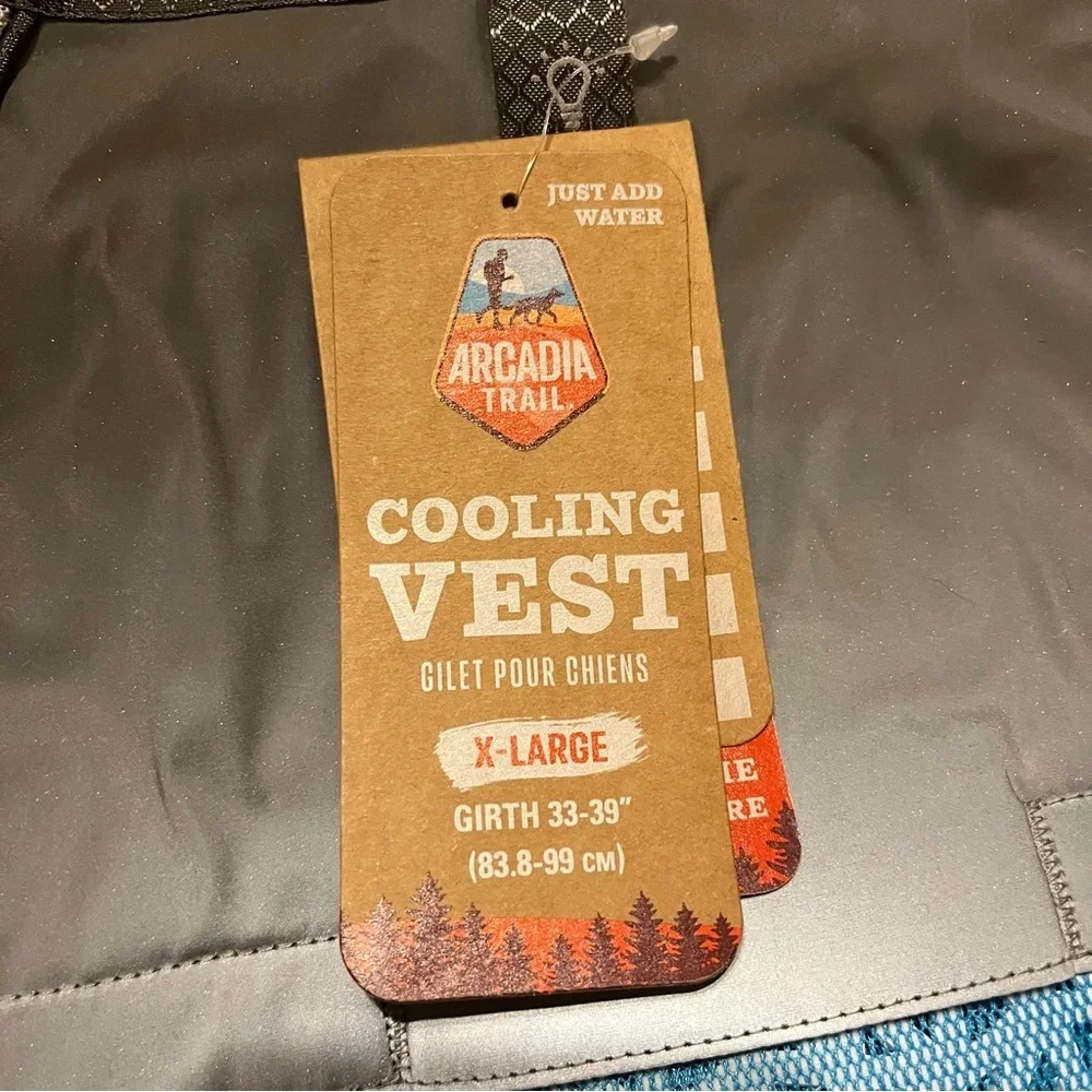 Arcadia Trails NWT Cooling Vest Dog Grey Blue High Visibility Breathable